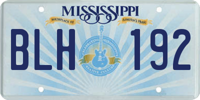 MS license plate BLH192