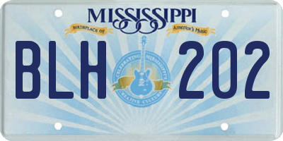 MS license plate BLH202