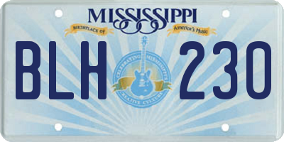 MS license plate BLH230