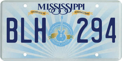 MS license plate BLH294