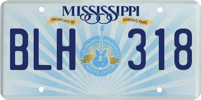 MS license plate BLH318