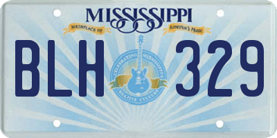MS license plate BLH329