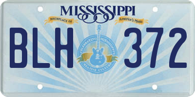 MS license plate BLH372