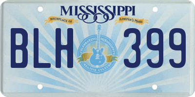 MS license plate BLH399