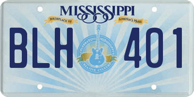 MS license plate BLH401