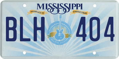 MS license plate BLH404