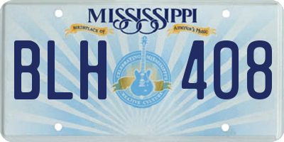 MS license plate BLH408