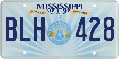 MS license plate BLH428