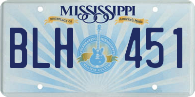 MS license plate BLH451