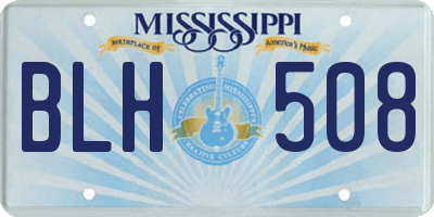 MS license plate BLH508