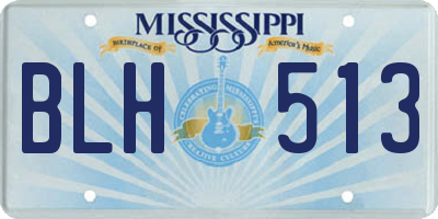MS license plate BLH513