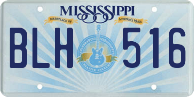 MS license plate BLH516