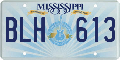 MS license plate BLH613