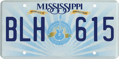 MS license plate BLH615
