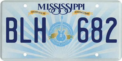 MS license plate BLH682