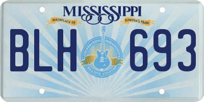 MS license plate BLH693