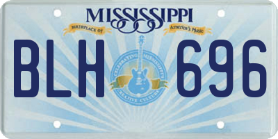 MS license plate BLH696