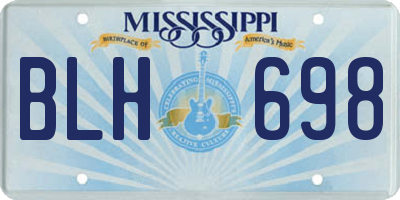 MS license plate BLH698