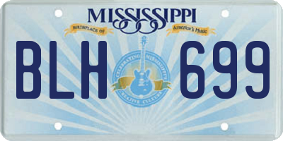 MS license plate BLH699