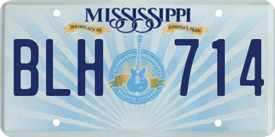 MS license plate BLH714