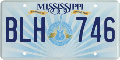 MS license plate BLH746