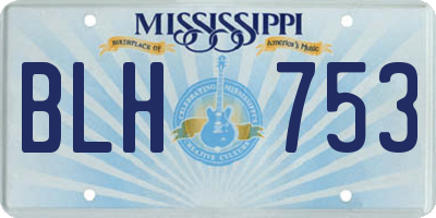 MS license plate BLH753