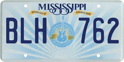 MS license plate BLH762