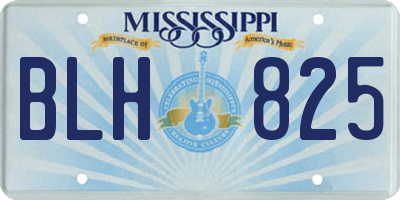 MS license plate BLH825