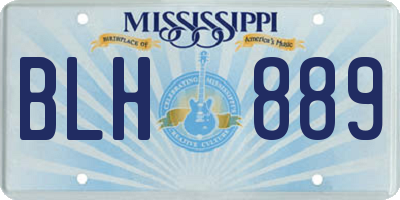 MS license plate BLH889