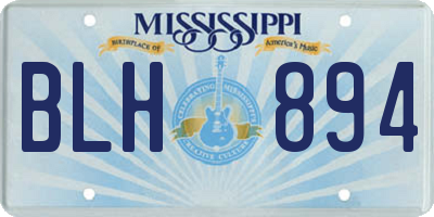 MS license plate BLH894