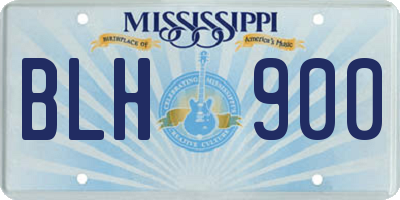 MS license plate BLH900