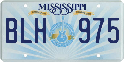 MS license plate BLH975