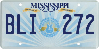 MS license plate BLI272