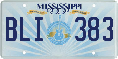 MS license plate BLI383
