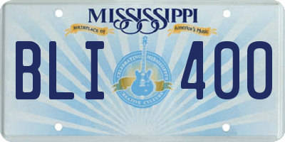 MS license plate BLI400