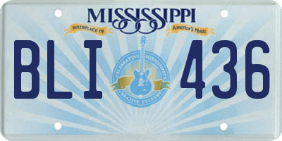 MS license plate BLI436