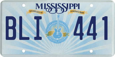 MS license plate BLI441