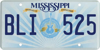 MS license plate BLI525