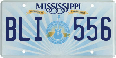 MS license plate BLI556