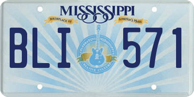 MS license plate BLI571
