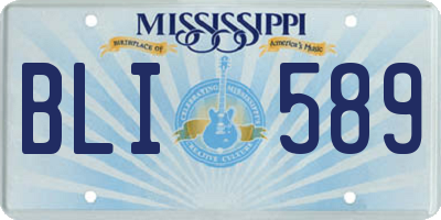 MS license plate BLI589