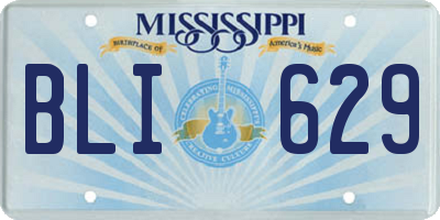 MS license plate BLI629