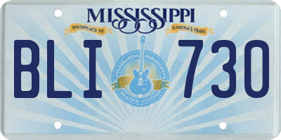 MS license plate BLI730