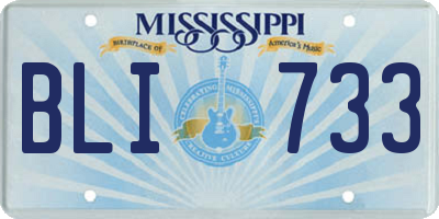 MS license plate BLI733