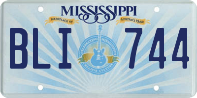 MS license plate BLI744