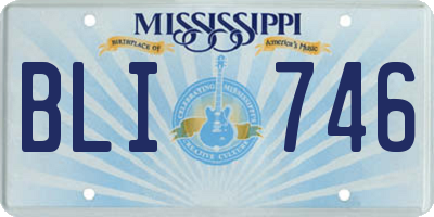 MS license plate BLI746