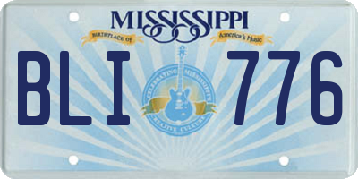 MS license plate BLI776