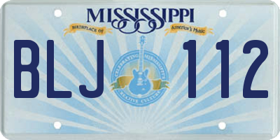 MS license plate BLJ112
