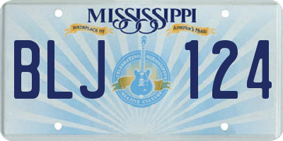 MS license plate BLJ124