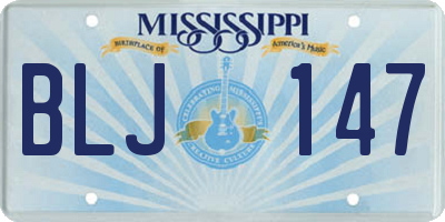 MS license plate BLJ147